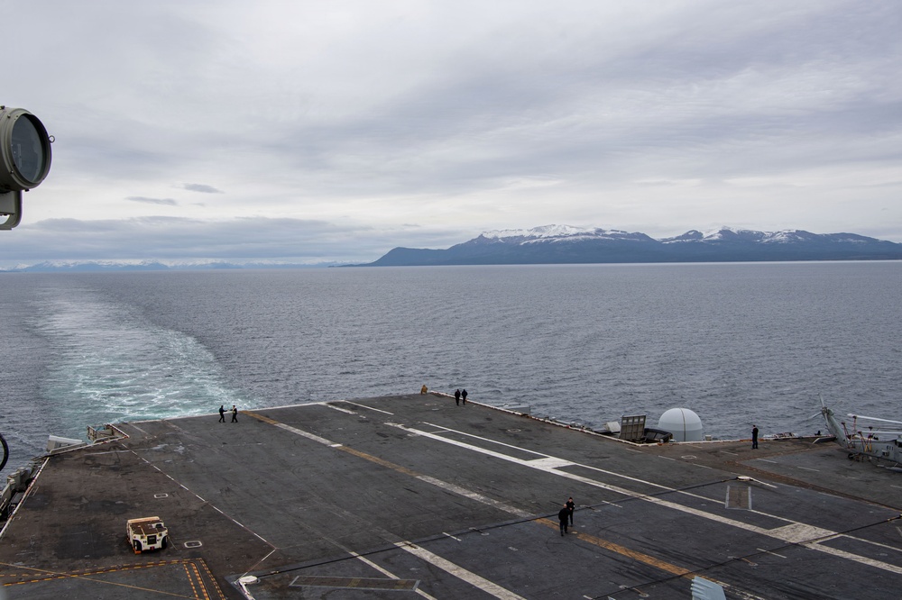 USS Nimitz Transits the Strait of Magellan