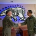 168th Wing Commander presents his Commander Coin to 354th Medical Group Airmen