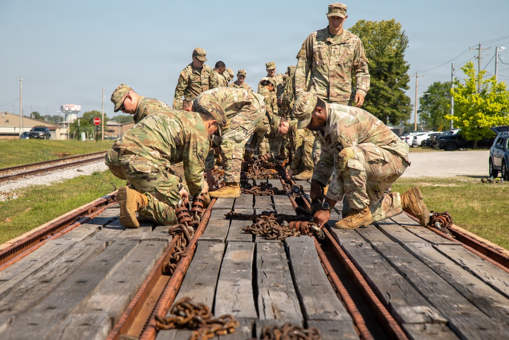 The 101st Airborne Division trains soldiers on Rail Load Operations