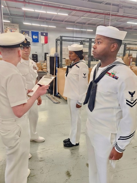 Summer whites inspection at NAS JRB Fort Worth