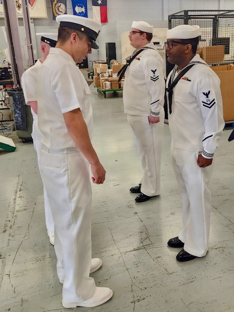 Summer whites inspection at NAS JRB Fort Worth