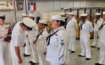 Summer whites inspection at NAS JRB Fort Worth