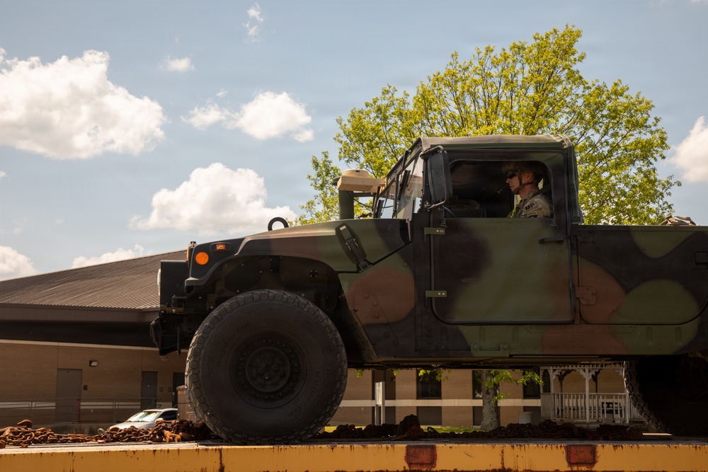 The 101st Airborne Division trains soldiers on Rail Load Operations