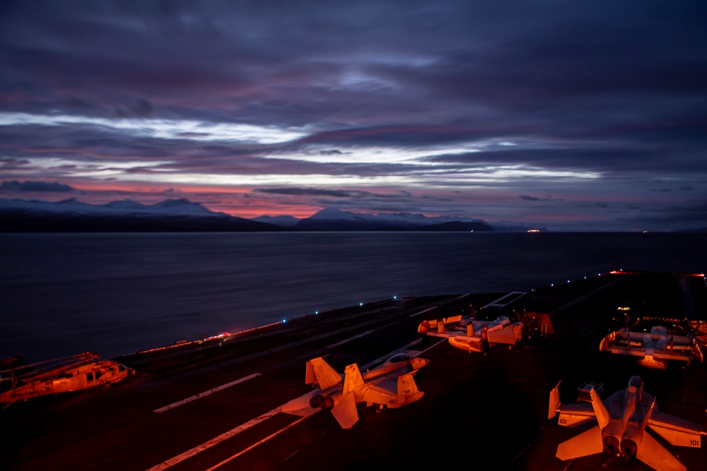 USS Nimitz Transits the Strait of Magellan