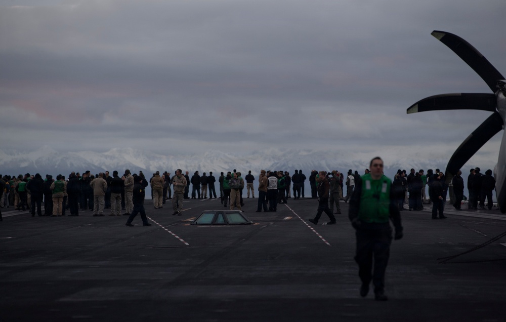 USS Nimitz Transits the Strait of Magellan