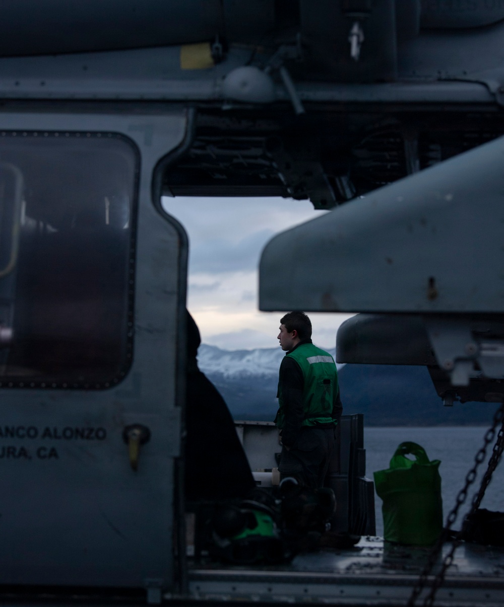 USS Nimitz Transits the Strait of Magellan
