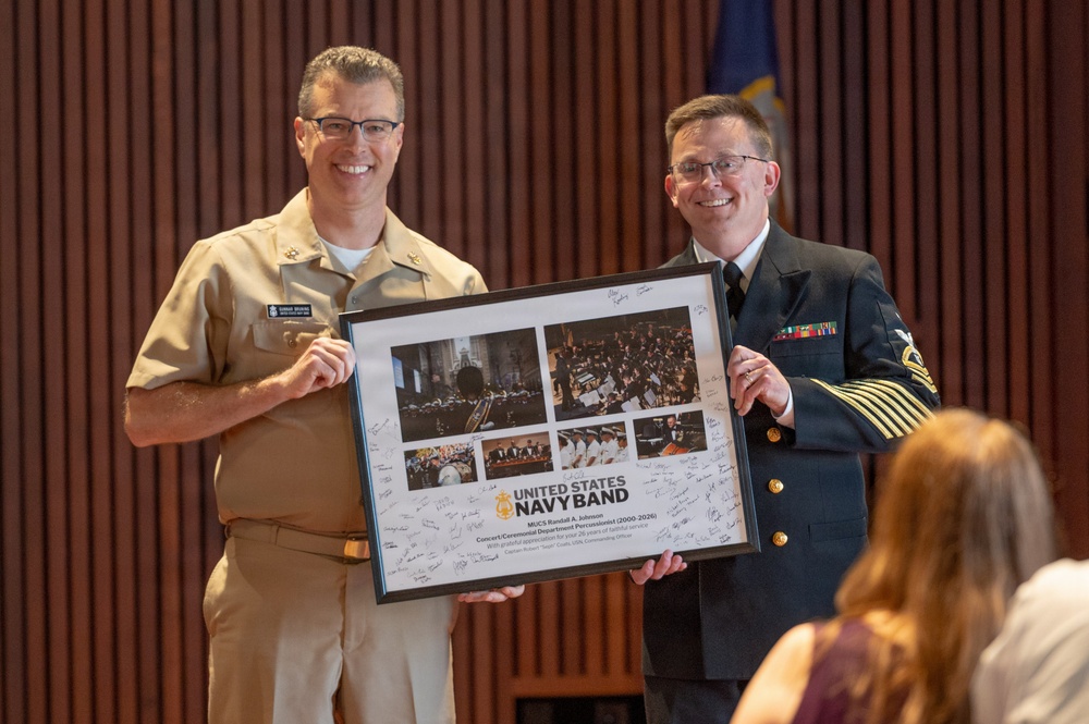 US Navy Band Hosts Retirement Ceremony for MUCS Randy Johnson
