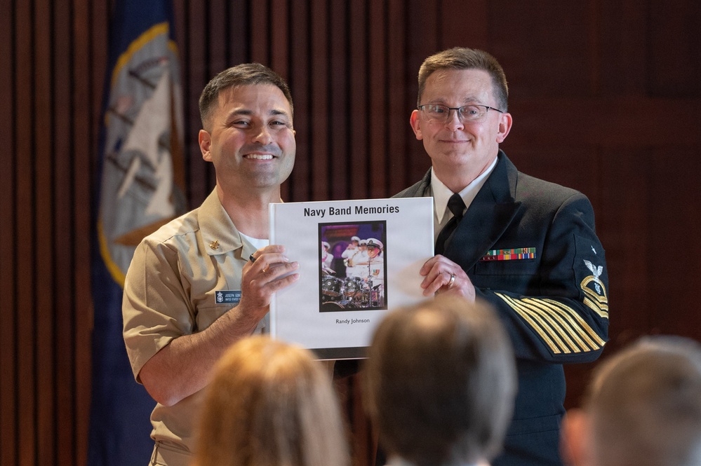 US Navy Band Hosts Retirement Ceremony for MUCS Randy Johnson