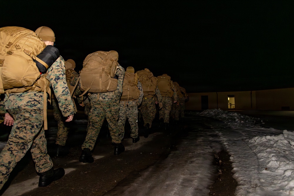 CBIRF Marines and Sailors with Bravo Co. Conduct an Accumulation Hike
