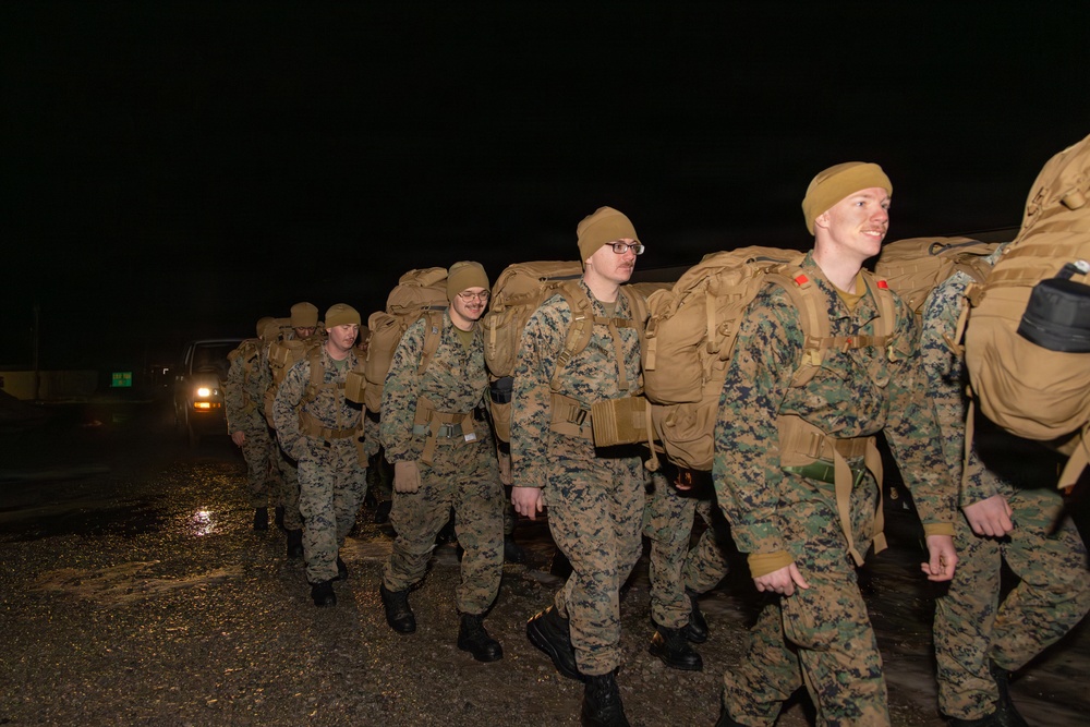 CBIRF Marines and Sailors with Bravo Co. Conduct an Accumulation Hike