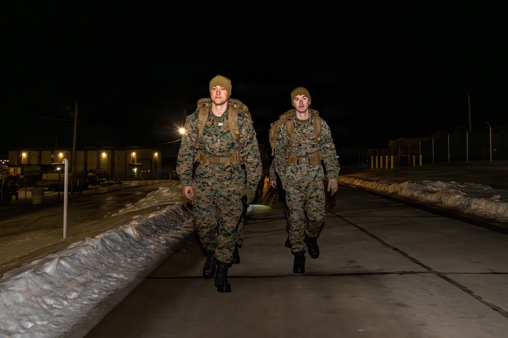 CBIRF Marines and Sailors with Bravo Co. Conduct an Accumulation Hike