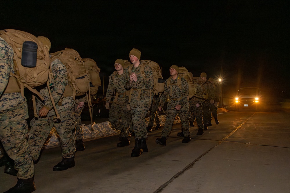 CBIRF Marines and Sailors with Bravo Co. Conduct an Accumulation Hike
