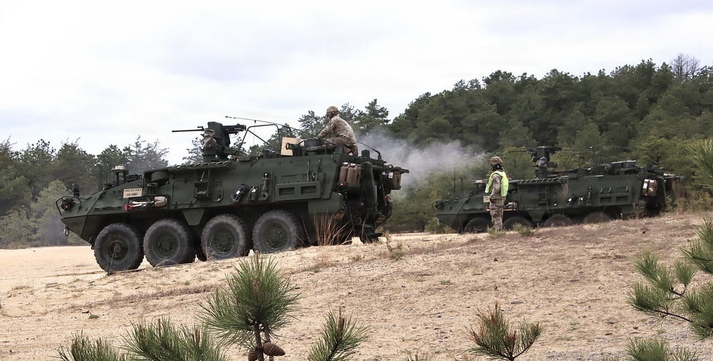 Combined Arms: Stryker Platoon Conducts Live-Fire