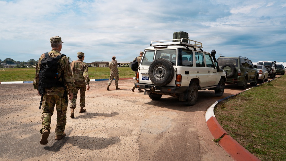 National guard team prepares for medical exercise in Liberia