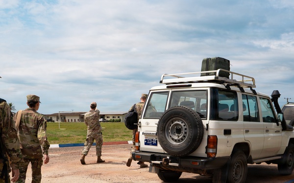National guard team prepares for medical exercise in Liberia