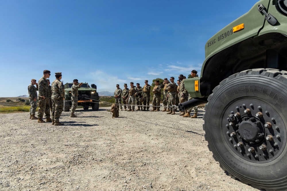 U.S. Marines take the wheel during JLTV operator course