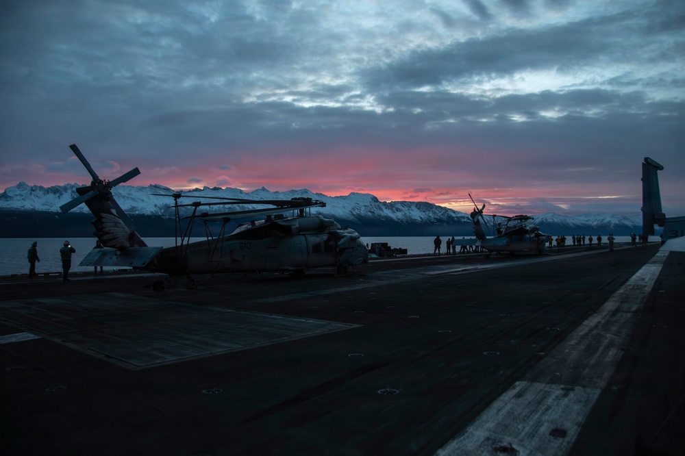 USS Nimitz Transits the Strait of Magellan