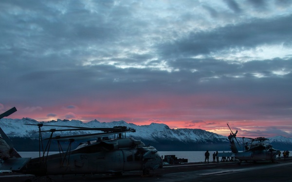 USS Nimitz Transits the Strait of Magellan