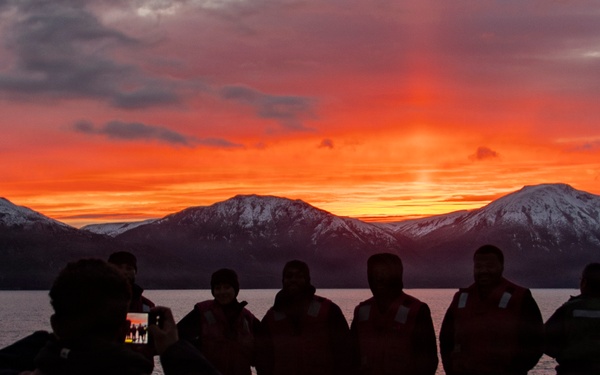 USS Nimitz Transits the Strait of Magellan