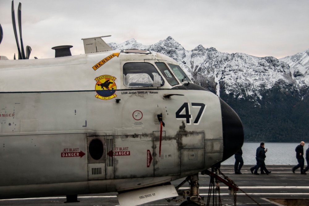 USS Nimitz Transits the Strait of Magellan