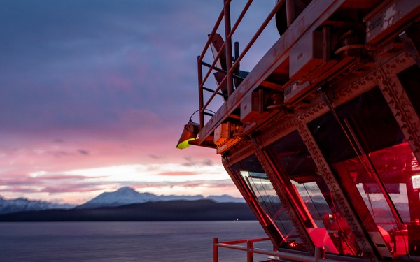 USS Nimitz Transits the Strait of Magellan