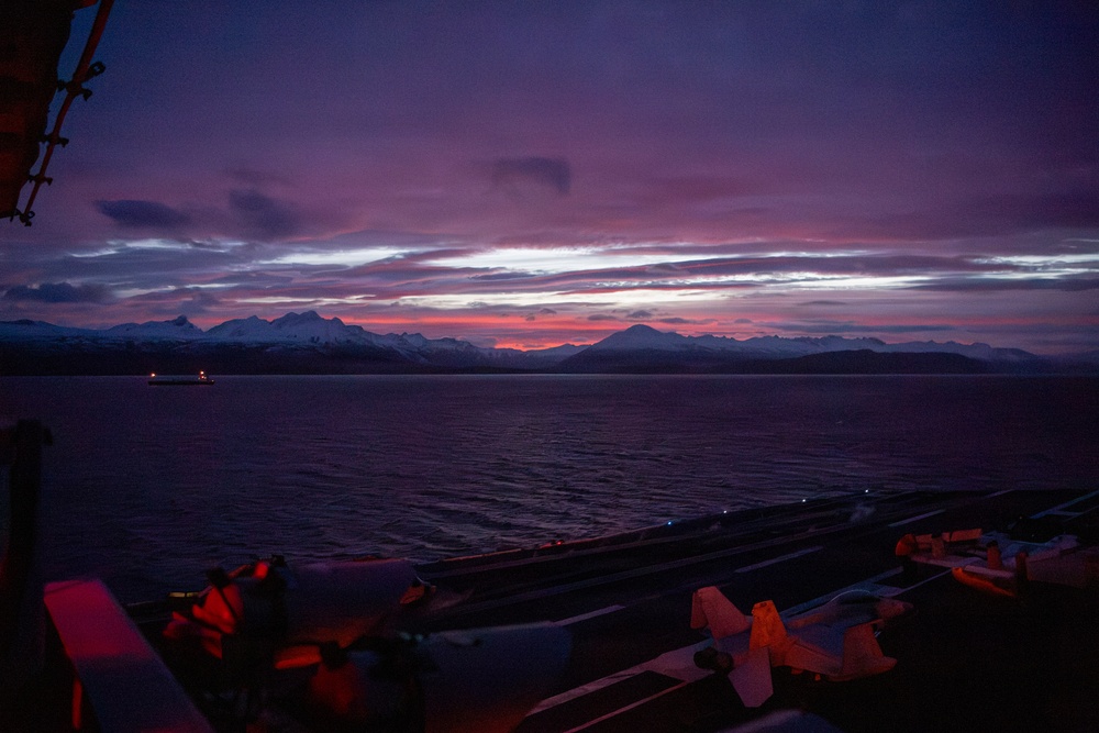USS Nimitz Transits the Strait of Magellan