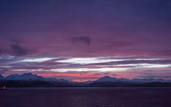USS Nimitz Transits the Strait of Magellan