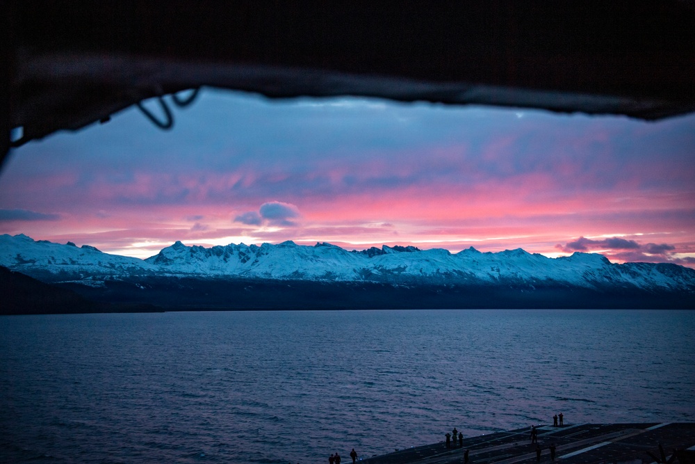 USS Nimitz Transits the Strait of Magellan
