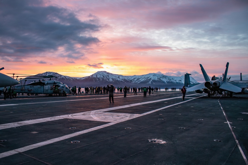 USS Nimitz Transits the Strait of Magellan