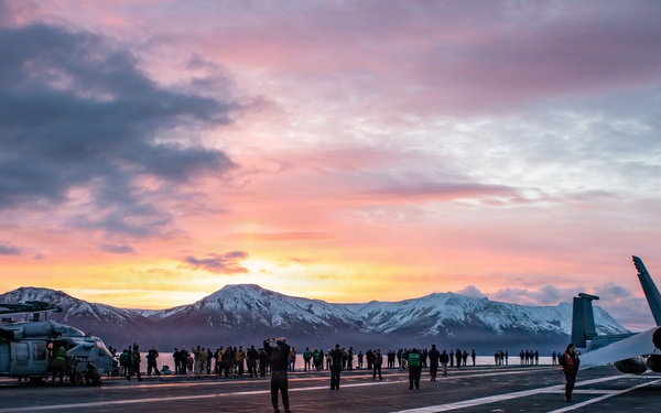 USS Nimitz Transits the Strait of Magellan