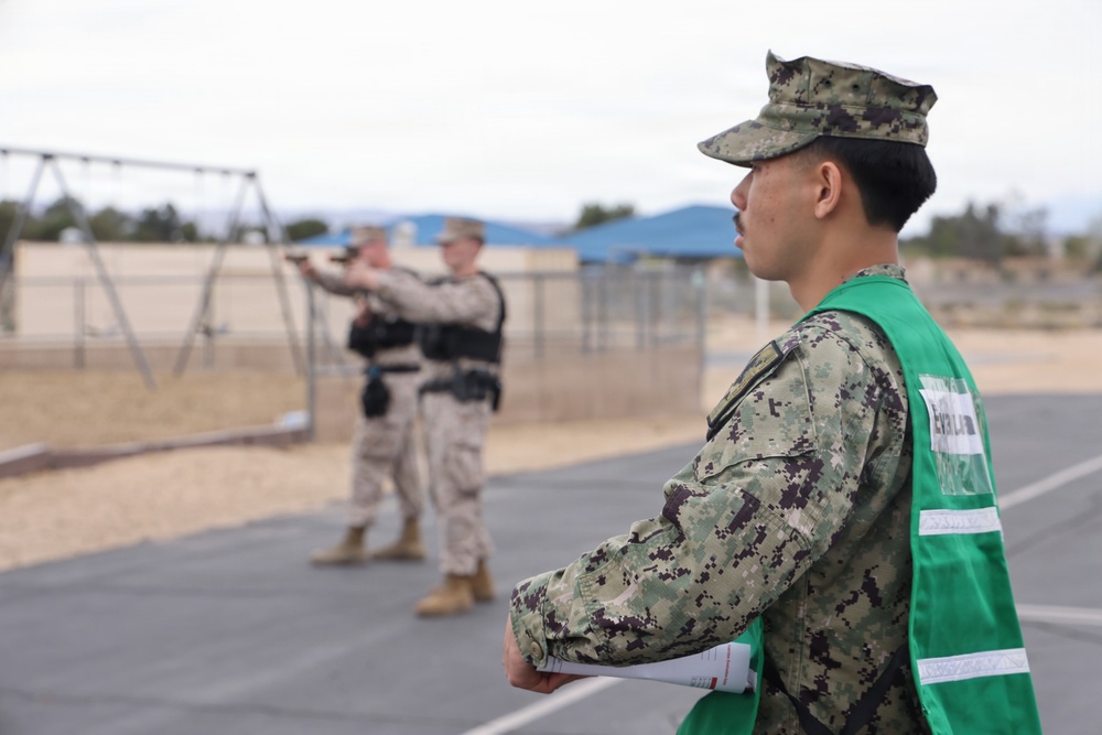 Sailor sharpens skills during active shooter drill at MCAGCC Twentynine Palms