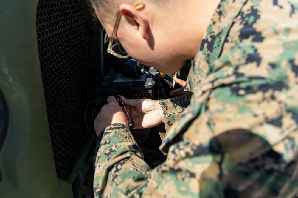 U.S. Marines take the wheel during JLTV operator course
