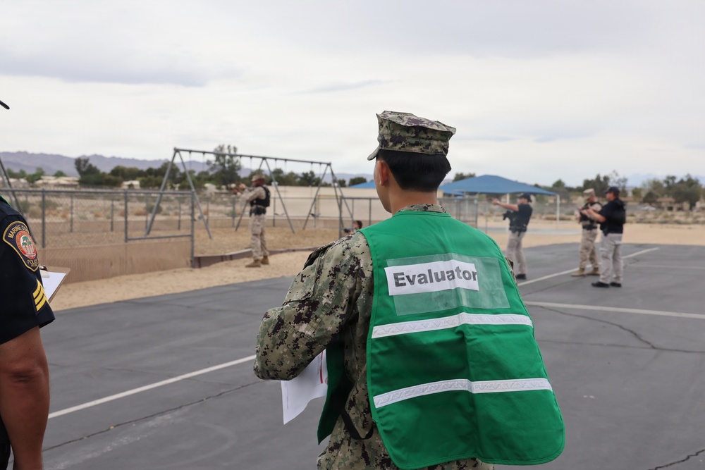 Sailor sharpens skills during active shooter drill at MCAGCC Twentynine Palms