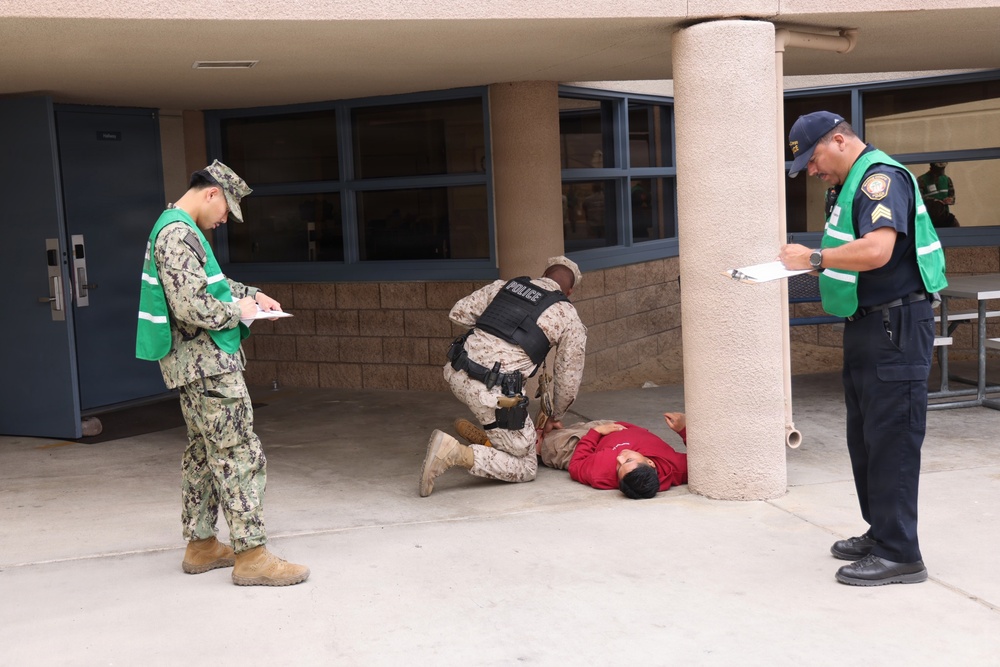 Sailor sharpens skills during active shooter drill at MCAGCC Twentynine Palms