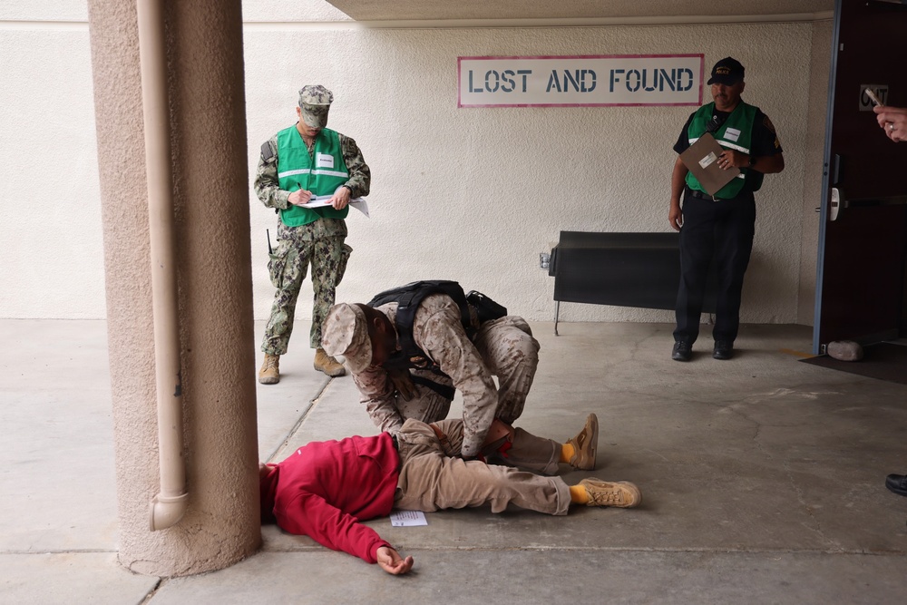 Sailor sharpens skills during active shooter drill at MCAGCC Twentynine Palms