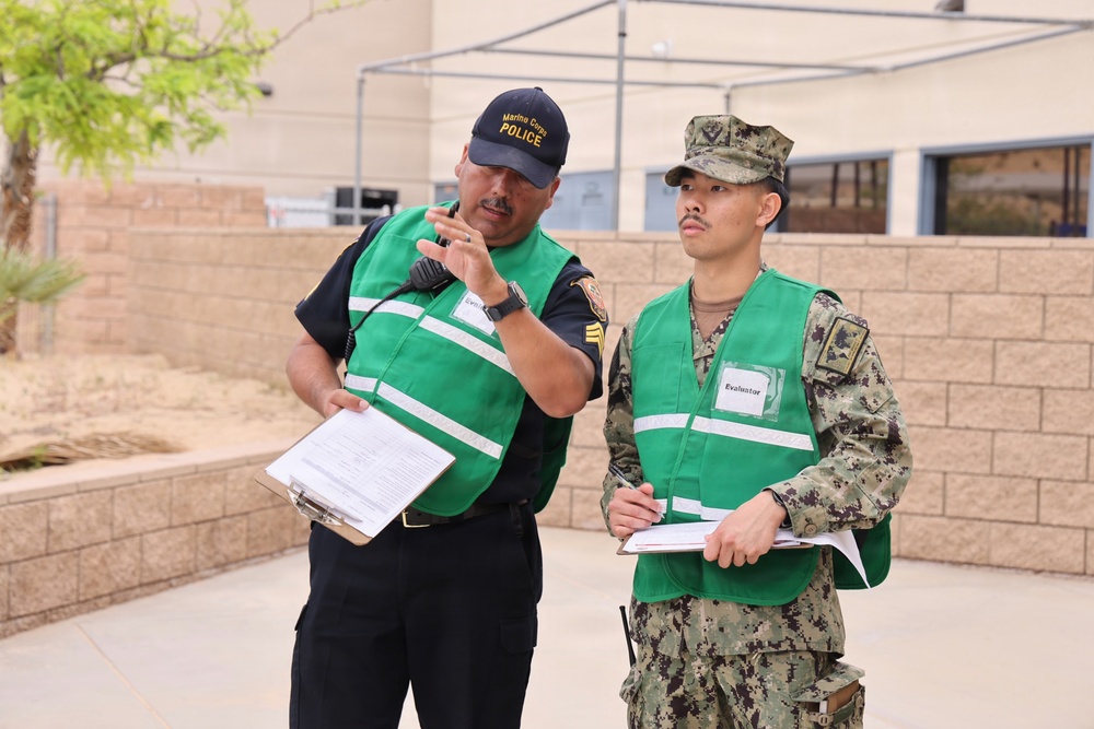 Sailor sharpens skills during active shooter drill at MCAGCC Twentynine Palms