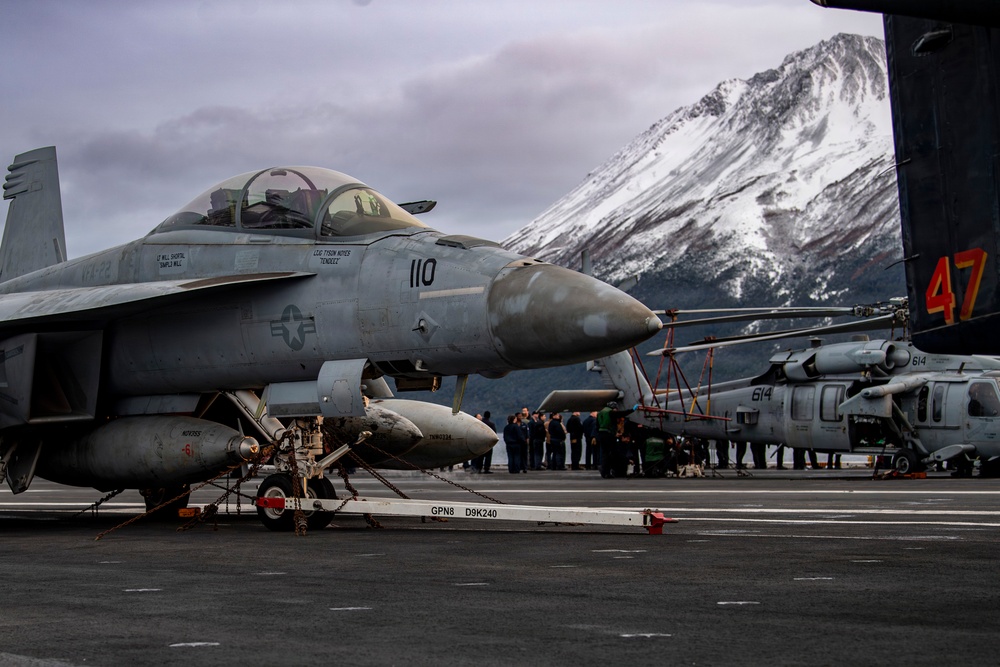 USS Nimitz Transits the Strait of Magellan