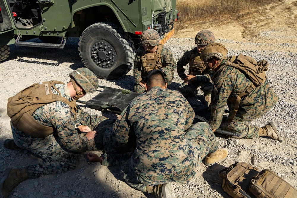 U.S. Marines take the wheel during JLTV operator course
