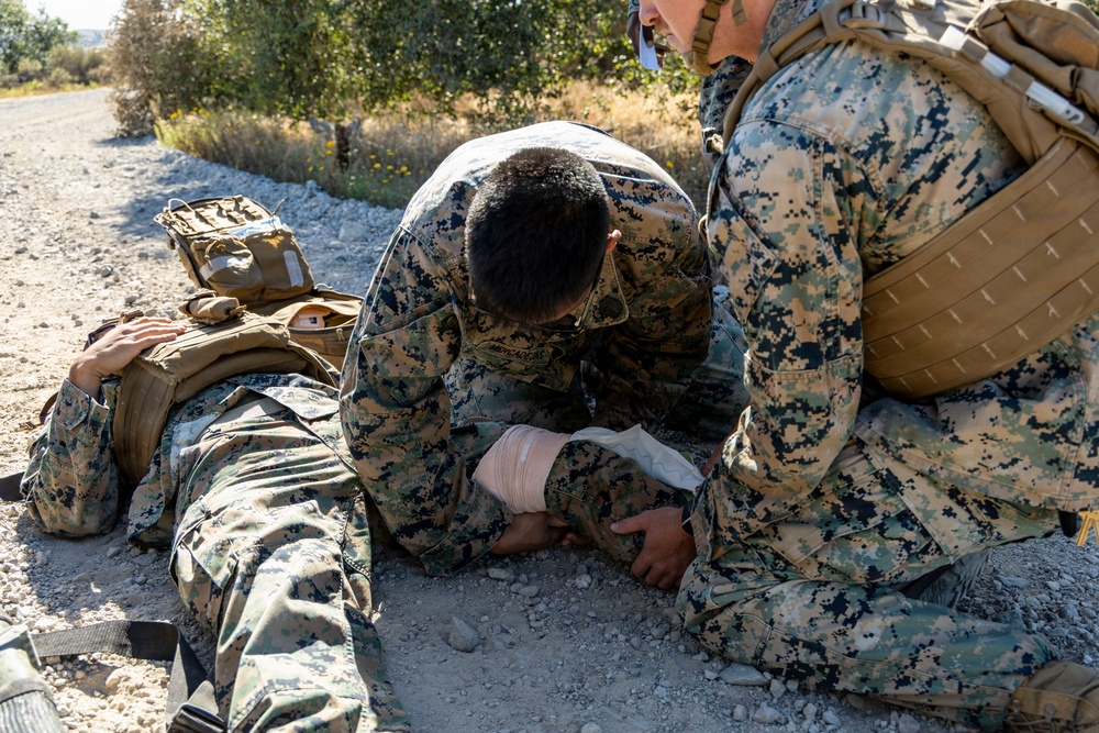 U.S. Marines take the wheel during JLTV operator course