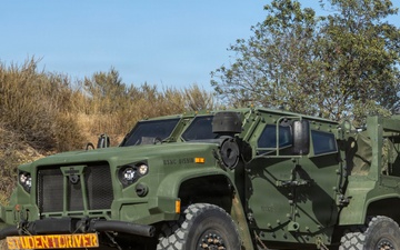 U.S. Marines take the wheel during JLTV operator course