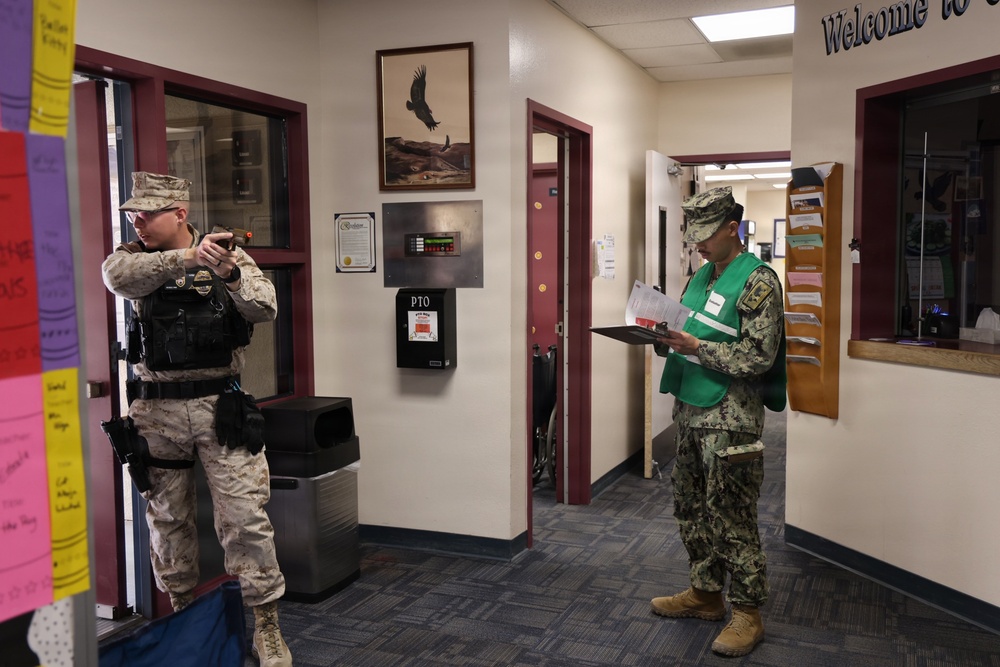 Sailor sharpens skills during active shooter drill at MCAGCC Twentynine Palms
