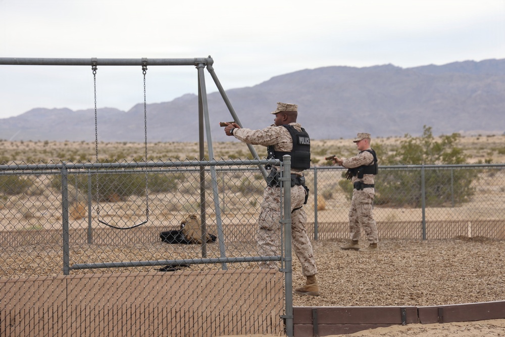Sailor sharpens skills during active shooter drill at MCAGCC Twentynine Palms