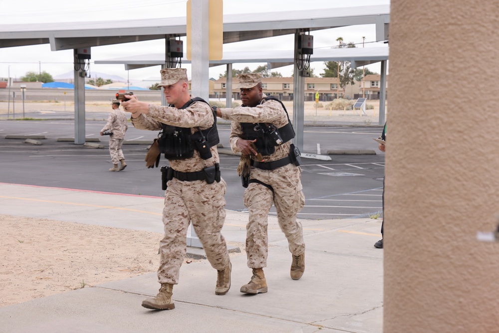 Sailor sharpens skills during active shooter drill at MCAGCC Twentynine Palms