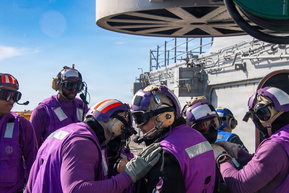 USS Essex Conducts flight Operations