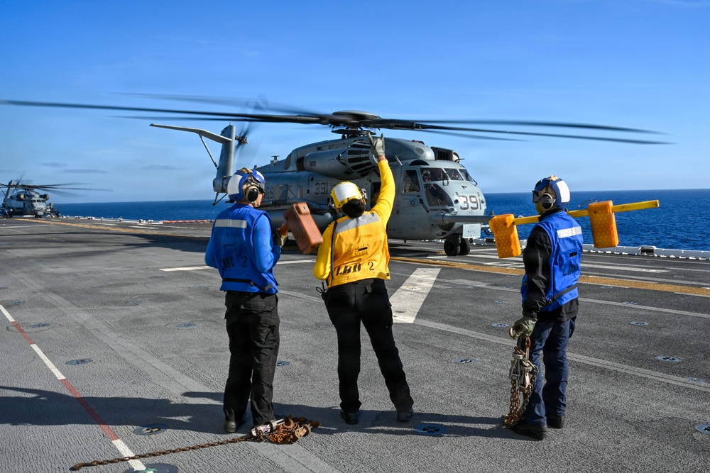 USS Essex Conducts flight Operations