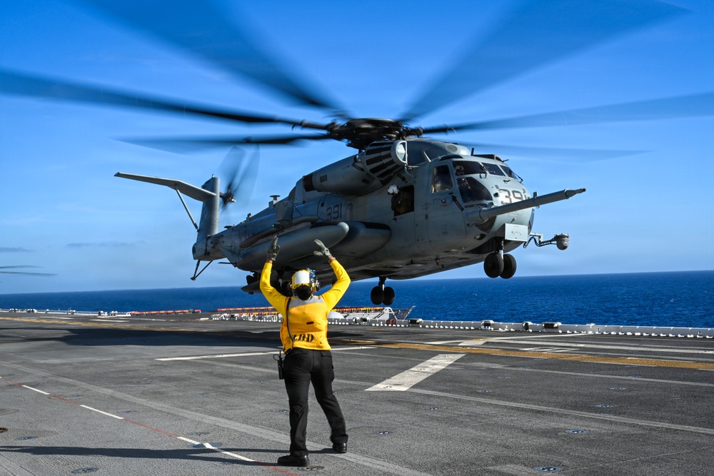 USS Essex Conducts flight Operations