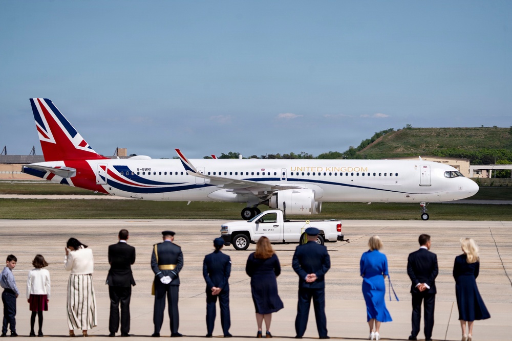 King Charles III and Queen Camilla arrive at Joint Base Andrews for state visit