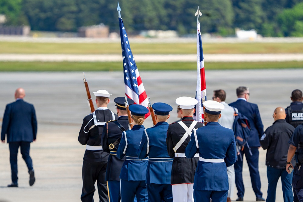 King Charles III and Queen Camilla arrive at Joint Base Andrews for state visit