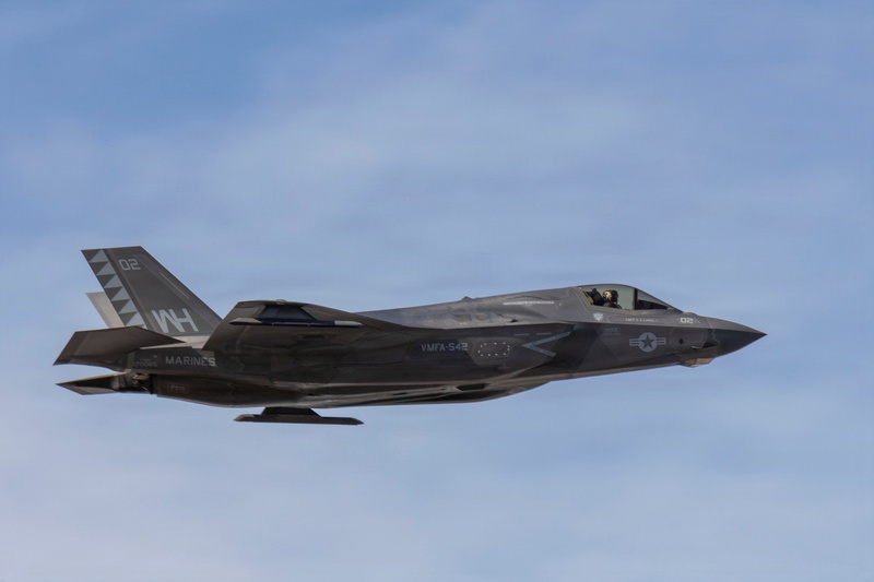 U.S. Marines with VMFA-542 conduct flight operations during exercise Red Flag-Alaska