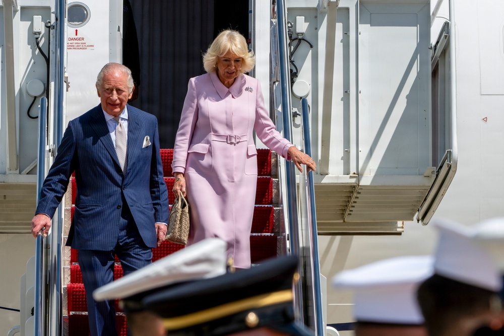 King Charles III and Queen Camilla arrive at Joint Base Andrews for state visit